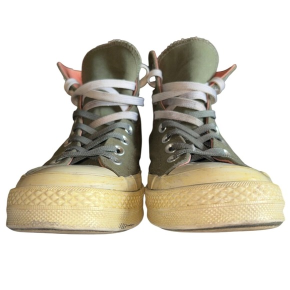 Converse Chuck Taylor All Star 70 Hi Olive Green Coral Sneakers Men 7‎ Women 9 - Picture 6 of 8